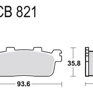 Plaquettes de frein arrière TRW Standar (MCB821) Yamaha / Kymco Akció