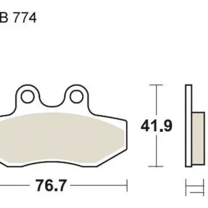 Plaquettes de frein avant TRW Standar (MCB774) Yamaha / MBK Biztonságos fizetés