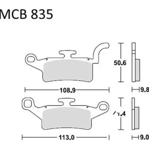 Árengedmény Plaquettes de frein avant TRW Standar (MCB835) Yamaha / MBK