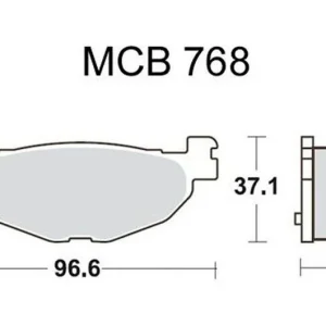 Plaquettes de frein arrière TRW Standar (MCB768) Yamaha Szuper akció