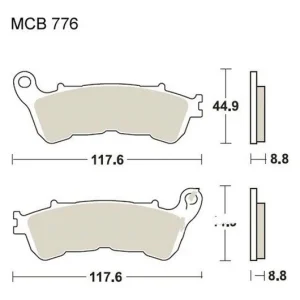 Plaquettes de frein avant TRW Sintered Scooter (MCB776SRM) Honda / Suzuki Kihagyhatatlan ajánlat