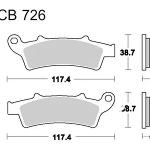 Utolsó esély Plaquettes de frein avant TRW Standar (MCB726) Aprilia / Piaggio / Peugeot / Kymco / Malaguti