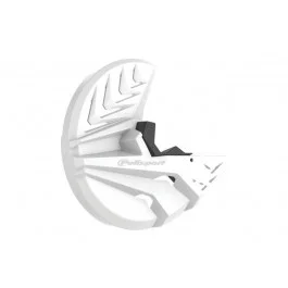 Kedvezmény Protecteur de disque de frein avant et pied de fourche Polisport Blanc / Noir Honda CRF 450 R 2010-2014 / CRF 250 R 2010-2014