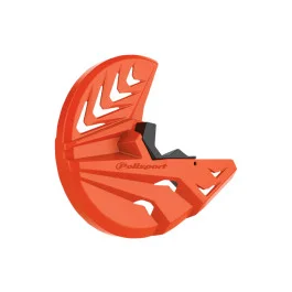 Protecteur de disque de frein avant et pied de fourche Polisport Orange / Noir KTM / Husqvarna / Husaberg / Sherco Kedvezményes ár