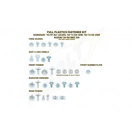 Rendeld meg most Kit vis de plastiques Bolt Complet Kawasaki KX 250 F 13-16