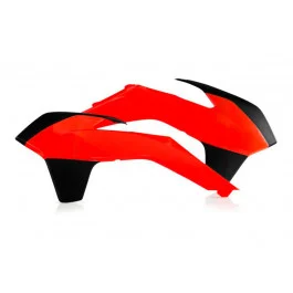 Végkiárusítás Ouïes de radiateur Acerbis Orange Fluo / Noir KTM 400 / 450 EXC 2014-2016