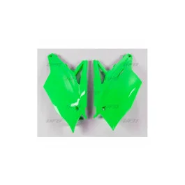 Plaques latérales arrière UFO Vert Fluo Kawasaki 250 KXF 2017-2018 Népszerű