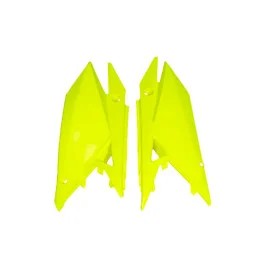 Plaques latérales arrière UFO Jaune Fluo Suzuki 450 RMZ 2018 Rendeld meg most