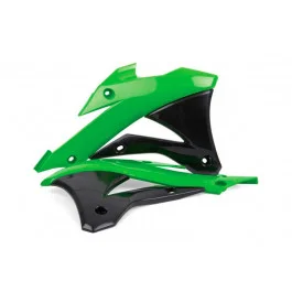 Újdonság Ouïes de radiateur Polisport Vert / Noir Kawasaki KX 85 D 2014-2018 / KX 85 C 2014-2018