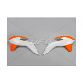 Ouïes de radiateur UFO Orange / Blanc KTM 250 EXC 2014-2016 Újdonság