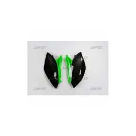 Plaques latérales arrière UFO Noir / Vert Kawasaki 250 KXF 2009-2011 Nézd meg most