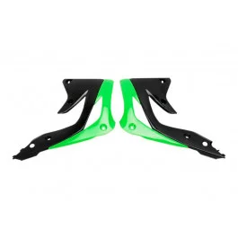 Ouïes de radiateur UFO Noir / Vert Kawasaki 450 KXF 2012-2015 Biztonságos fizetés
