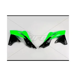 Biztonságos fizetés Ouïes de radiateur UFO Vert / Noir Kawasaki 250 KXF 2013-2016