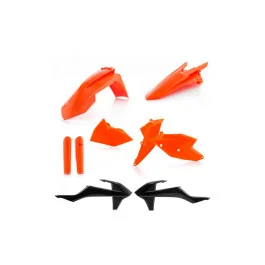 Kit plastiques complet Acerbis (6 pièces) Orange / Blanc / Noir Réplica 18 KTM 125 EXC 2017-2018 Azonnali szállítás