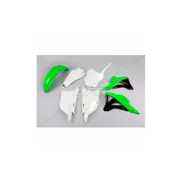 Olcsó Kit plastiques complet UFO Vert / Blanc / Noir Kawasaki 85 KX 2014-2017