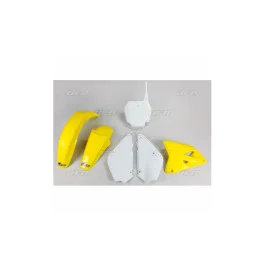 Vedd meg online Kit plastiques complet UFO Jaune / Blanc Suzuki 85 RM 2002-2018