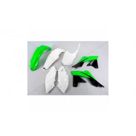 Kit plastiques complet UFO Vert / Blanc / Noir Kawasaki 250 KXF 2014-2016 Expressz szállítás