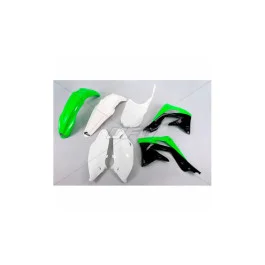 Kit plastiques complet UFO Vert / Blanc / Noir Kawasaki 450 KXF 2013-2015 Népszerű