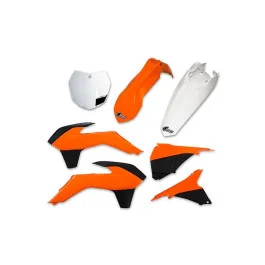 Kit plastiques complet UFO Orange / Noir / Blanc KTM 125 SX 2013-2015 Azonnal elérhető