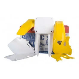 Kit plastiques complet Polisport Jaune / Blanc Suzuki RM 250 1996-1998 / RM 125 1996-1998 Korlátozott ajánlat