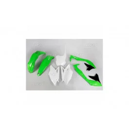 Kit plastiques complet UFO Vert / Noir / Blanc Kawasaki 450 KXF 2016-2017 Biztonságos fizetés