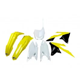Rendeld meg most Kit plastiques complet UFO Blanc / Jaune / Noir Suzuki 450 RMZ 2018