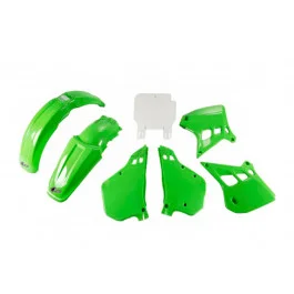 Kit plastiques complet UFO Vert / Blanc Kawasaki 125 KX 1990-1991 Korlátozott ajánlat