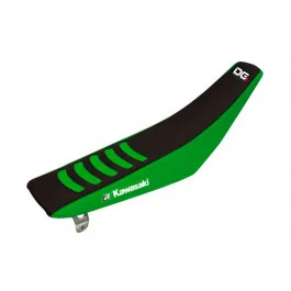 Alacsony ár Housse de selle Blackbird Double Grip 3 Vert / Noir Kawasaki 85 KX 2001-2013