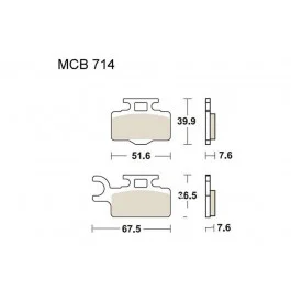 Plaquettes de frein avant TRW Organic Off Road (MCB714EC) Suzuki / Kawasaki Szuper akció
