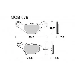 Szezonális akció Plaquettes de frein avant TRW Organic Off Road (MCB679EC) Suzuki / Kawasaki