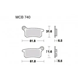 Plaquettes de frein avant / arrière TRW Organic Off Road (MCB740EC) KTM / Husqvarna / Gas Gas Nézd meg most
