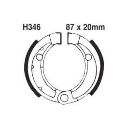 Expressz kézbesítés Machoires de frein avant EBC avec ressorts (H346) Yamaha / Kymco / CAN-AM / Polaris / Aeon ...