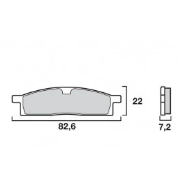 Árengedmény Plaquettes de frein Brembo Métal Fritté (07YA16SD) Yamaha