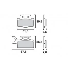 Plaquettes de frein Brembo Métal Fritté (07KA27SD) Suzuki / Kawasaki Árcsökkenés