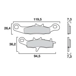 Végkiárusítás Plaquettes de frein Brembo Métal Fritté (07KA22SD) Suzuki / Kawasaki