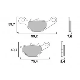 Gyors kiszállítás Plaquettes de frein Brembo Métal Fritté (07SU31SD) Suzuki