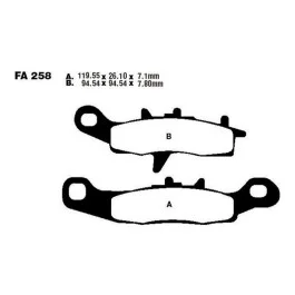 Árcsökkenés Plaquettes de frein avant EBC Standar (FA258TT) Suzuki / Kawasaki