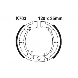 Bestseller Machoires de frein arrière EBC Groved rainuré avec ressorts (K703G) Kawasaki