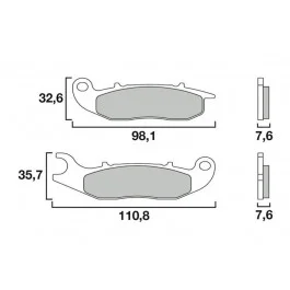 Árengedmény Plaquettes de frein Brembo Organique (07GR03CC) Honda / Derbi / Gas Gas