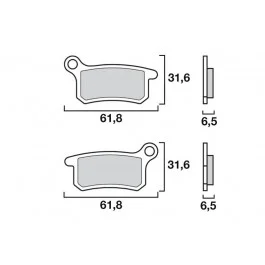 Plaquettes de frein Brembo Métal Fritté (07GR69SD) KTM / Husqvarna / Gas Gas Árengedmény