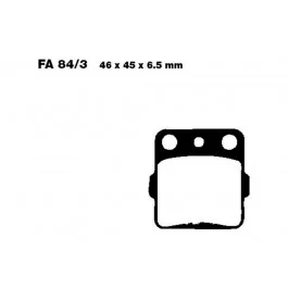 Kedvezmény Plaquettes de frein arrière EBC Standar (FA084/3TT) Yamaha / Honda / Suzuki