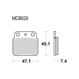 Rendeld meg most Plaquettes de frein arrière TRW Sintered Off Road (MCB626SI) Suzuki / Kawasaki