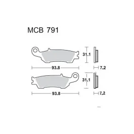 Akció Plaquettes de frein avant TRW Sintered Off Road (MCB791SI) Yamaha