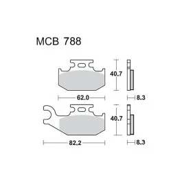Plaquettes de frein avant droit TRW Sintered Off Road (MCB788SI) Suzuki Azonnal elérhető