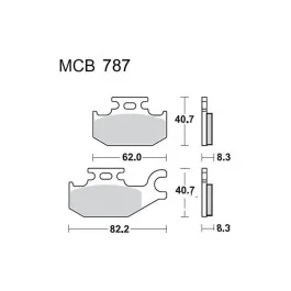 Plaquettes de frein avant gauche TRW Sintered Off Road (MCB787SI) Suzuki Akció