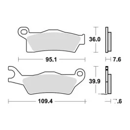 Rendeld meg most Plaquettes de frein avant / arrière droit TRW Sintered Off Road (MCB861SI) CAN-AM