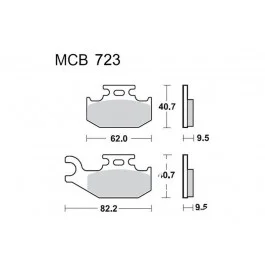 Újdonság Plaquettes de frein avant / arrière TRW Sintered Off Road (MCB723SI) Yamaha / Suzuki / CAN-AM / Bombardier