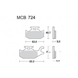 Plaquettes de frein avant / arrière TRW Sintered Off Road (MCB724SI) Yamaha / Suzuki / CAN-AM / Bombardier Kedvezmény