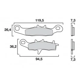 Plaquettes de frein Brembo Métal Fritté (07KA22SX) Suzuki / Kawasaki Szuper ajánlat