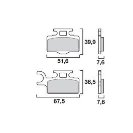Plaquettes de frein Brembo Métal Fritté (07KA27SX) Suzuki / Kawasaki Olcsó
